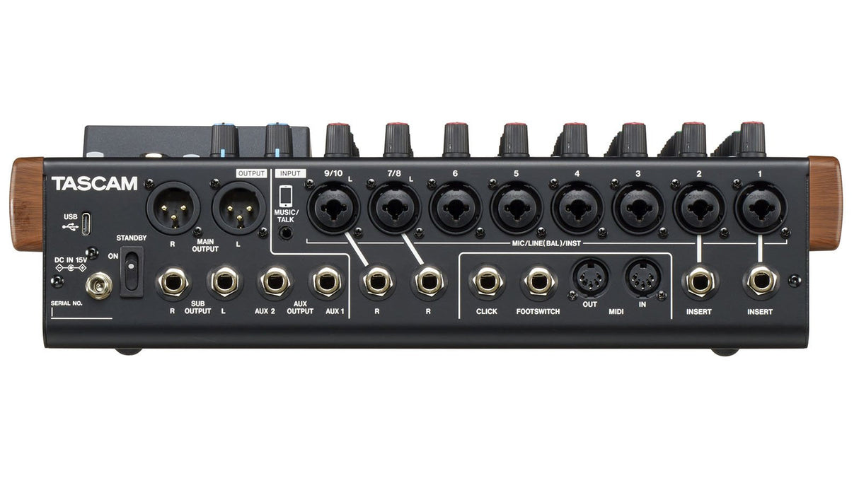 Tascam Model 12 12 Canales 20 - 20000 Hz Negro, Madera