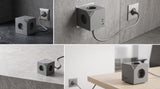 Base 3 Enchufes Cubo Magnetica Con Carga Usb Y Cable Ac Integrado