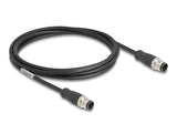 Delock 80848 Cable M12 Codificado D 4 Pin Macho A Macho Pvc 2 M