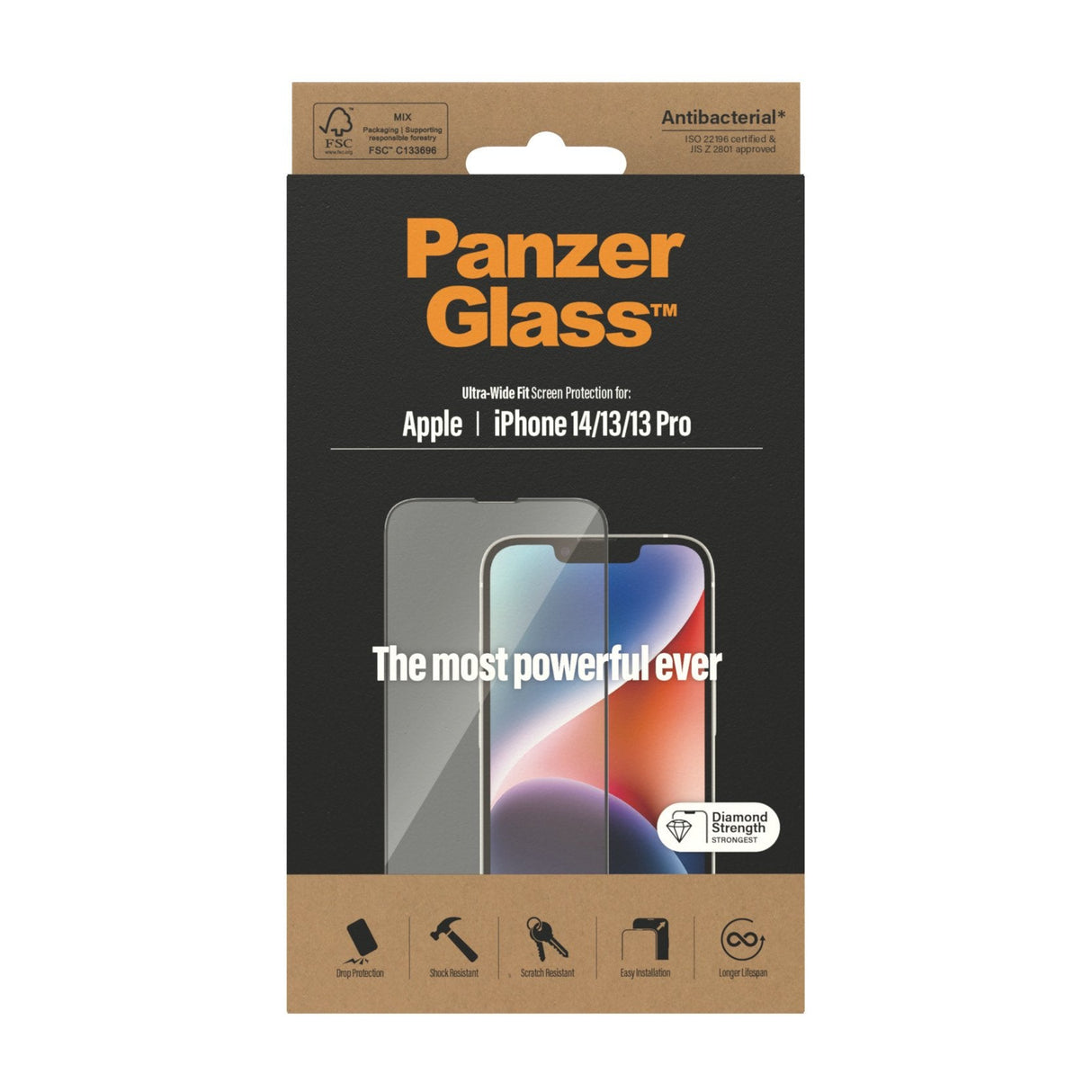 Panzerglass Ultra-Wide Fit Apple Iphone Protector De Pantalla Apple - Iphone 14, Apple - Iphone 13, Apple - Iphone 13 Pro