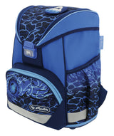 Mochila Escolar Herlitz Ultralight Azul, Estuche Estudiante Con 16 Piezas, Mocasines Ovalados, Bolsa De Deporte, 2 Aplicaciones 50046164