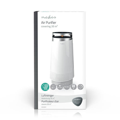 EAN 5412810319565 - Nedis AIPU100CWT purificador de aire 20 m² 50 dB 35 W Negro, Blanco imagen 5