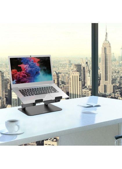 Soporte Para Portátil Port Designs Aluminio 39.6 Cm (15.6") Black