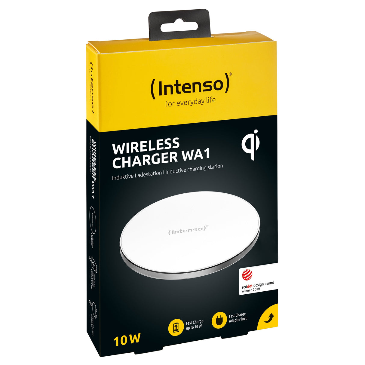 Cargador Intenso Qi Inalambrico 10w Aluminio Blanco Rapido