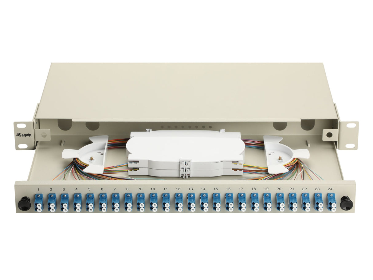 Equip Lwl-Spleisskamen 24-Port Lc-Duplex Os2 1u Komplett Gr