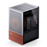 Jonsbo T6 Pc Carcasa, Mini-Tower, Mini-Itx, Tempered Glass, Madera - Plateado