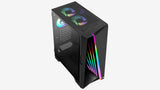 Caja Semitorre Atx Aerocool Mirage V2 Rgb Con Panel De Cristal (Negro)