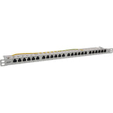 Inline® 19" Patch Panel Cat.6a 0.5 U 24-Port, With Dust Projoection, Gris