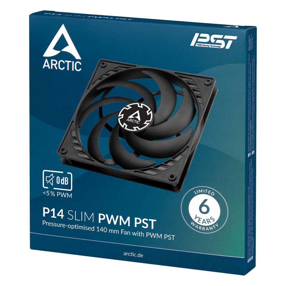 EAN 4895213703871 - ARCTIC P14 Slim PWM PST Carcasa del ordenador Ventilador 14 cm Negro 1 pieza(s) imagen 6
