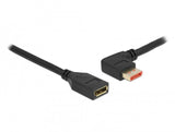 Delock Displayport Verlängerungscable Stecker 90° Links Gewinkelt Zu Buchse 8k 60 Hz 1 M