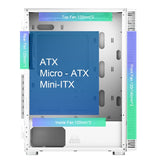 Caja Pc Montech X3 Glass Midi-Tower, Rgb, Temperojo Glass -Blanco