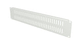 2u 19" Screw Type, Vented  Blank Panel White