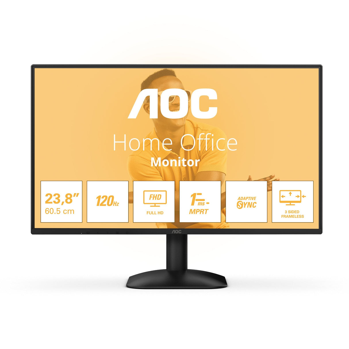 Monitor Aoc 24b31h 23.8" Ips Fhd 120hz 300cd M2 1ms Vga Hdmi Negro