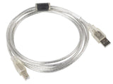 Lanberg Cable Usb-A Macho A Usb-B Macho Ca-Usba-12cc-0018-Tr,Ferrita,Transparente,1.8 Metros