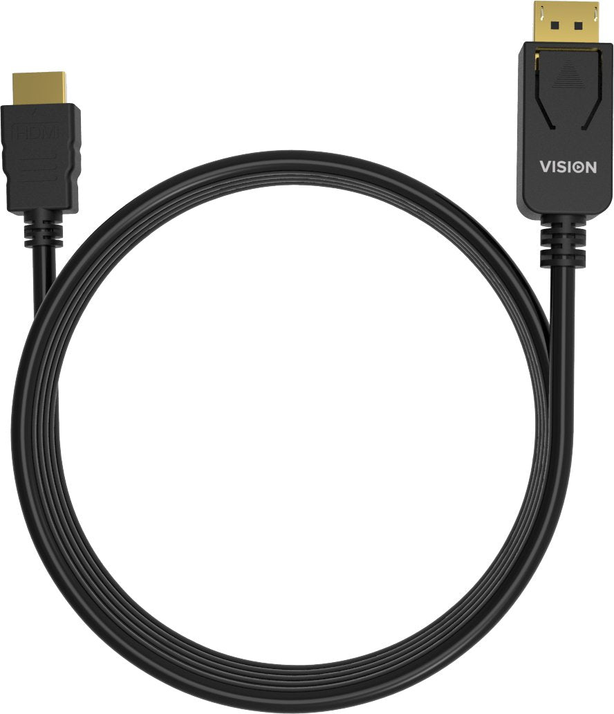 Vision Tc 1mdphdmi/Bl Adaptador De Cable De Vídeo 1 M Displayport Hdmi Tipo A [Estándar] Negro