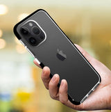 Funda  Apple Iphone 14 Pro  Akashi Color Transparente Con Borde Negro