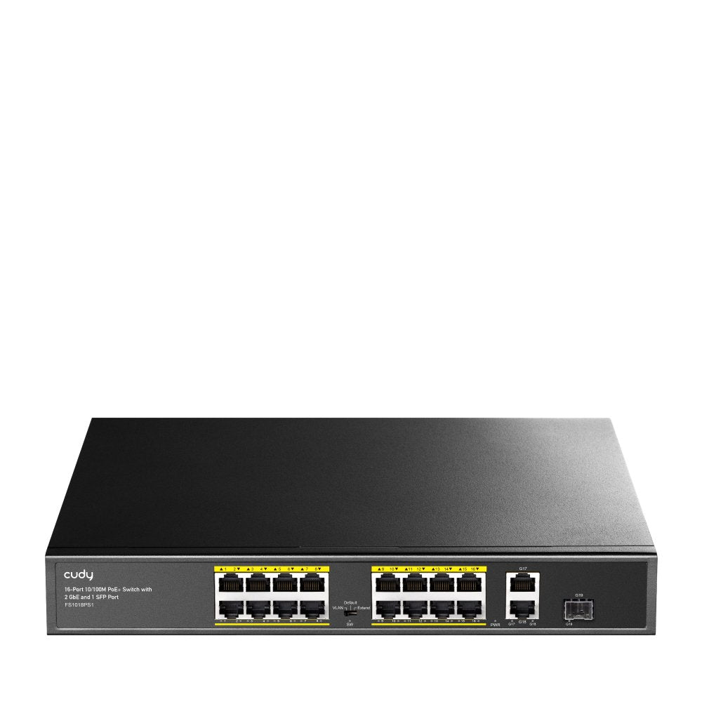 Switch Cudy 16-Port 10/100m Poe+Switch 1gb Uplink 1gb Sfp Port200w