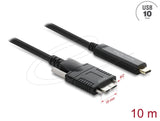 Delock Aktives Opticos Cable Usb 10 Gbps Usb Type-C Stecker Zu Typ Micro-B Stecker Mit Schrauben 10 M