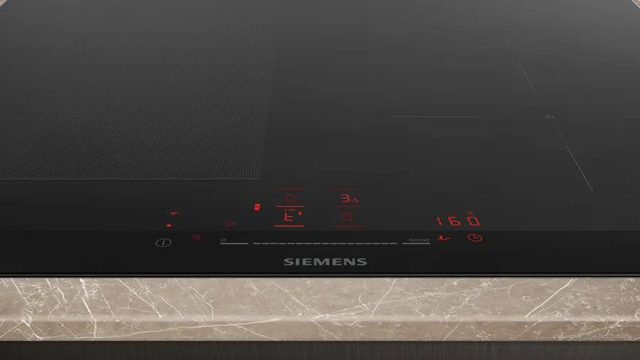 Siemens Ex675hec1e Iq700, Placa De Cocina Independiente Negra/Acero Inoxidable, 60 Cm, Home Connect Ex675hec1e