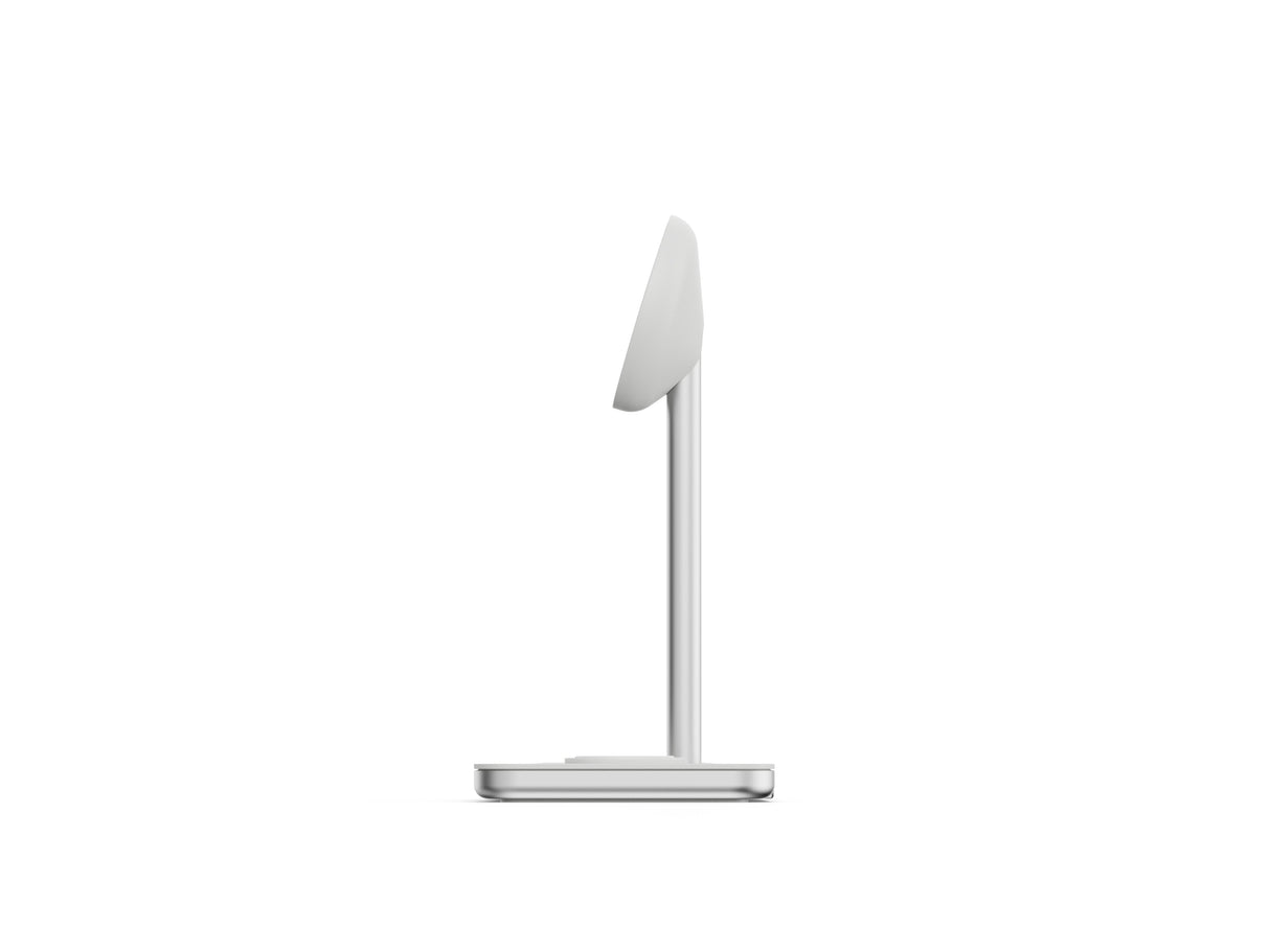 Soporte Base De Carga Inalambrico 3en1 Magsafe Plata Linq Carga Magnética Qi2/ Certificación Mfi Para Apple Watch
