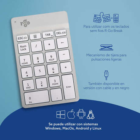 EAN 8719274491910 - R-Go Tools RGOCONMWLWH teclado numérico Portátil imagen 12