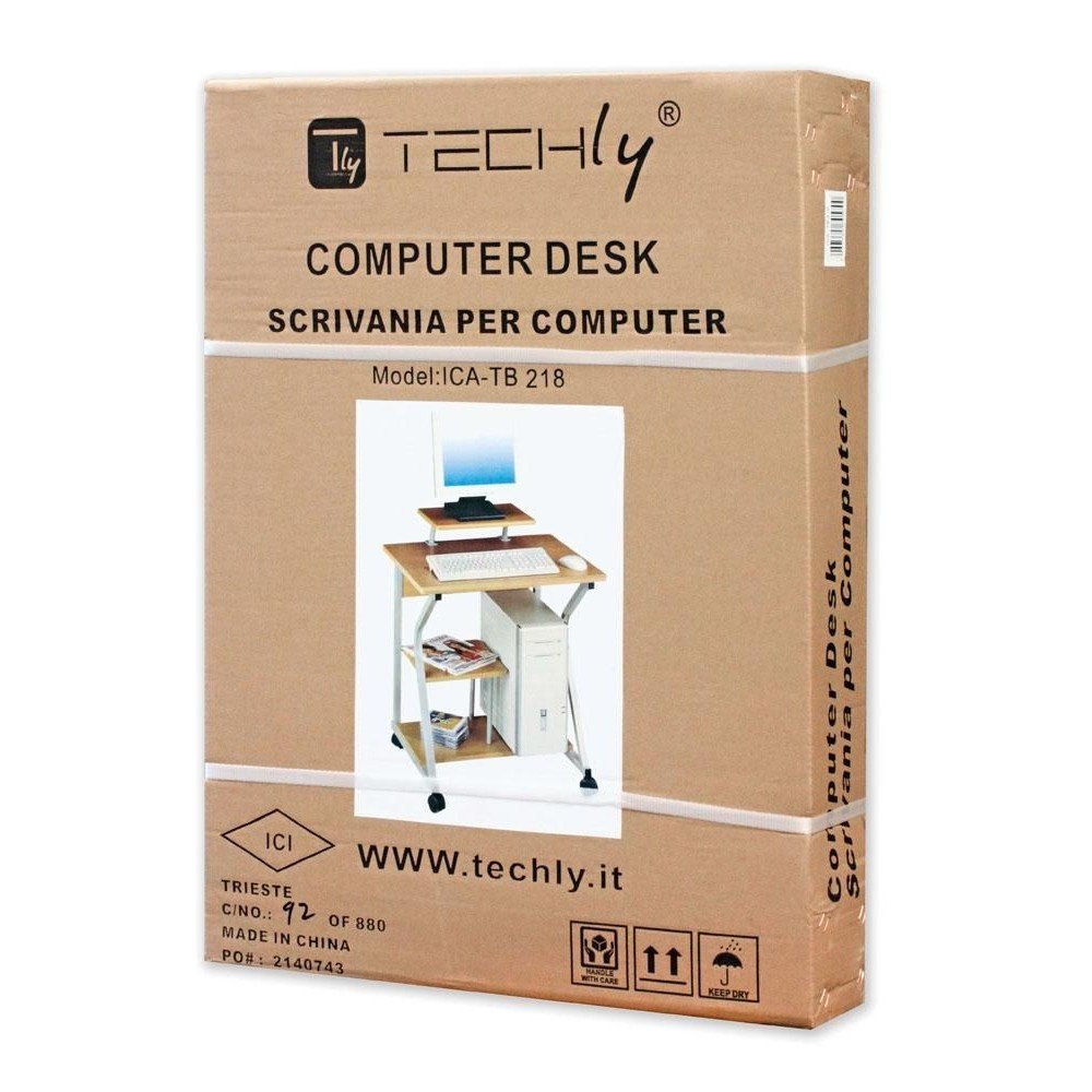 Escritorio Para Ordenador Techly 700x500 Con Extensión Haya