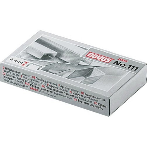 Novus Dahle Novus - Grapas - No. 111 - 4 Mm - Alambre De Acero