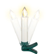 Kit 20 Velas Control Remoto Blancas Pinza Arbol