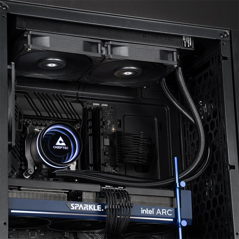 Chieftec Iceberg 240 Dark, Refrigeración Por Agua Negro