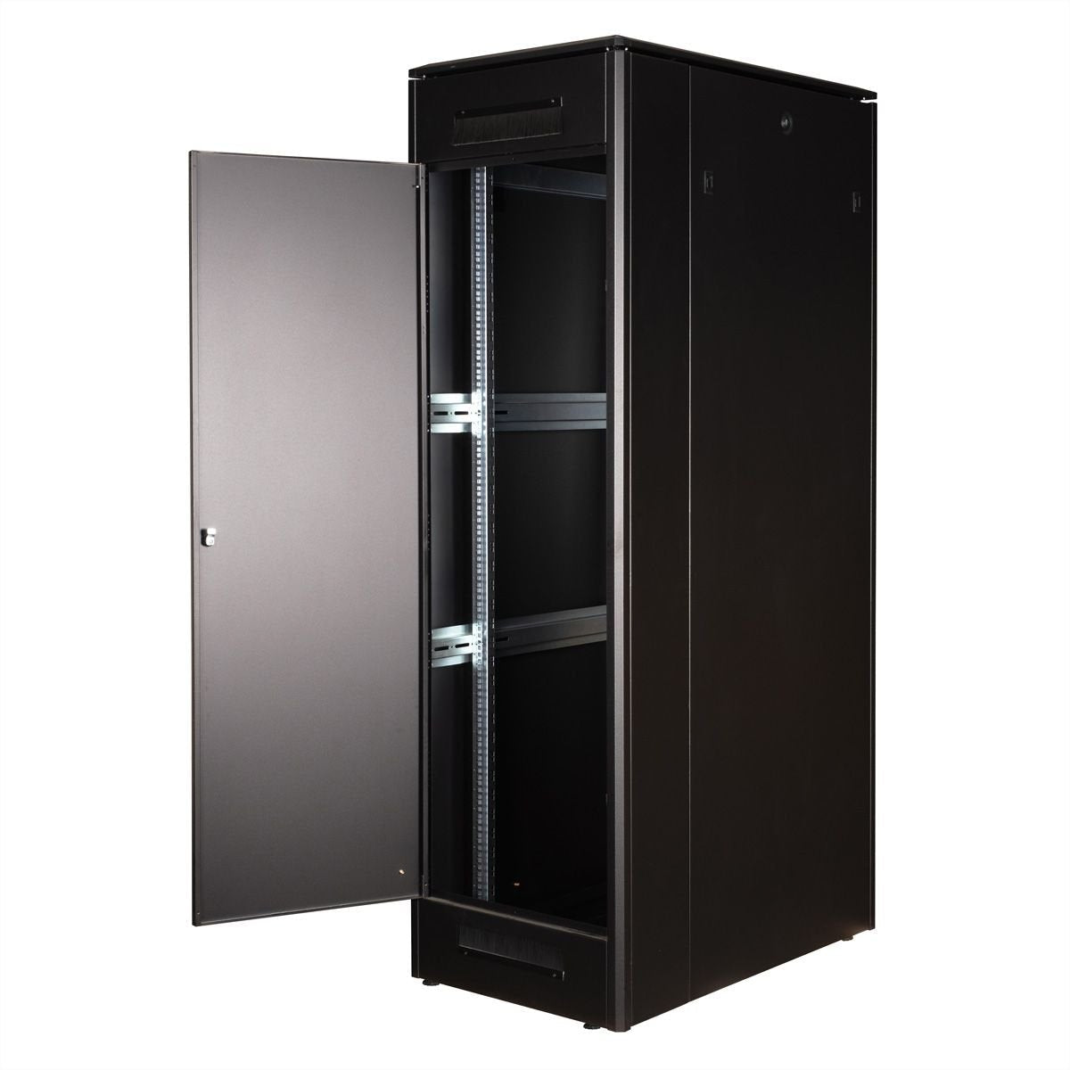 Roline 19-Zoll Netzwerkschrank Pro 42 He, 600x1000 Bxt Glastr Schwarz