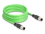 Delock 80412 Cable M12 Codificado A 8 Pin Macho A Macho Pur (Tpu) 2 M