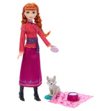 Mattel Disney The Ice Queen Anna Fashion Doll And Wolfsjunges Figura Con 4 Partes De Cuidado De Enfermería Jfg17