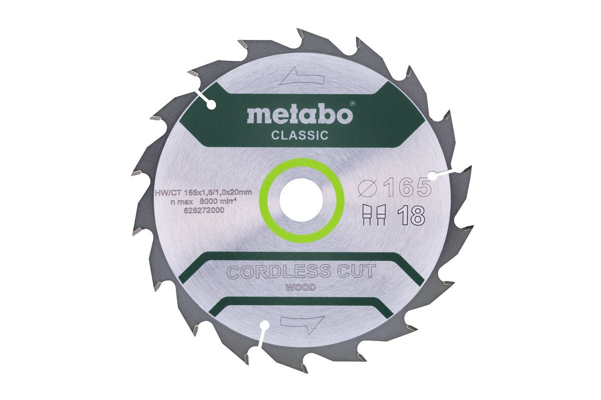 Metabo Circular Saw Hw Ct 165x20x18z Cordless Cut Wood Classic
