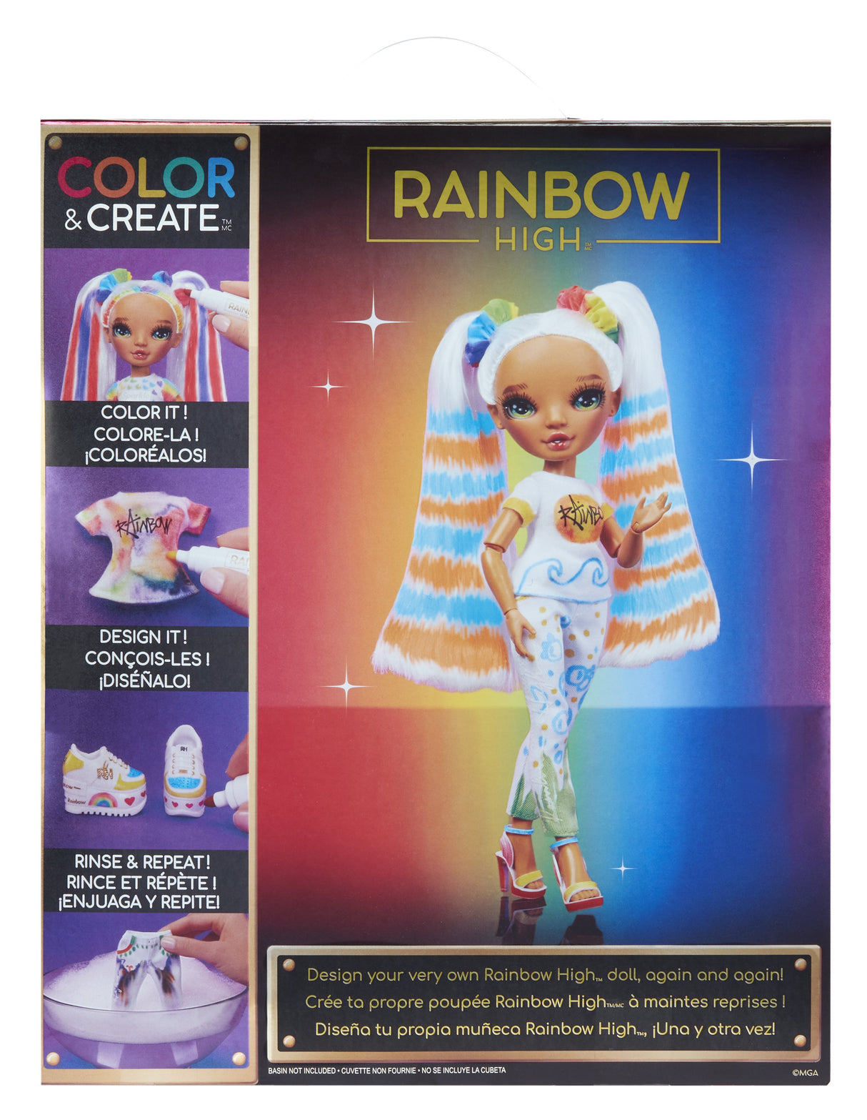 EAN 35051500407 - Rainbow High Color & Create Fashion Doll- Character 3 (green eyes) imagen 6