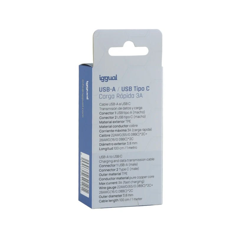 Iggual Cable Usb-A/Usb-C 100 Cm Blanco Q3.0 3a