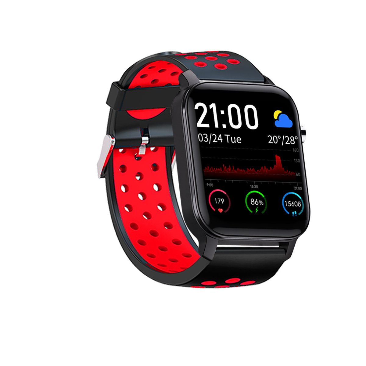 Smartwatch Multisport Bip2 Plus Red Leotec Sensor Cardiaco/ Oximetro/ Podometro/ Notificaciones/ Ip68