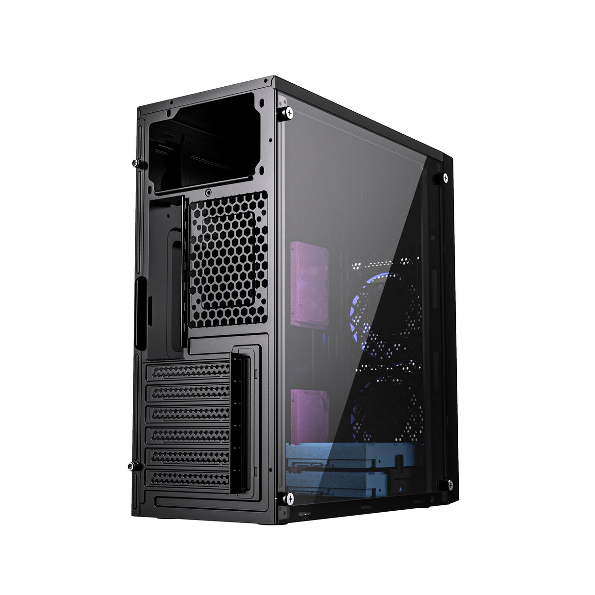 Caja Pc Gembird Ccc-Fc-M100b Gaming Fornax M100b, Ventiladores Azules