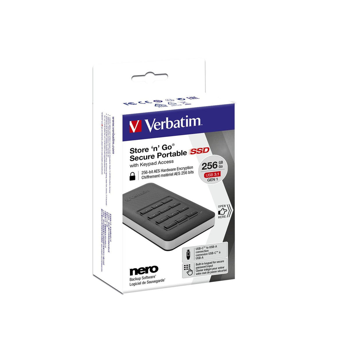 EAN 0023942534020 - Verbatim Store'n'Go USB Tipo C 3.2 Gen 1 (3.1 Gen 1) Negro, Plata imagen 5