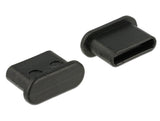 Delock Guardapolvo Para Toma Usb Type-C  Sin Mango 10 Piezas Negro