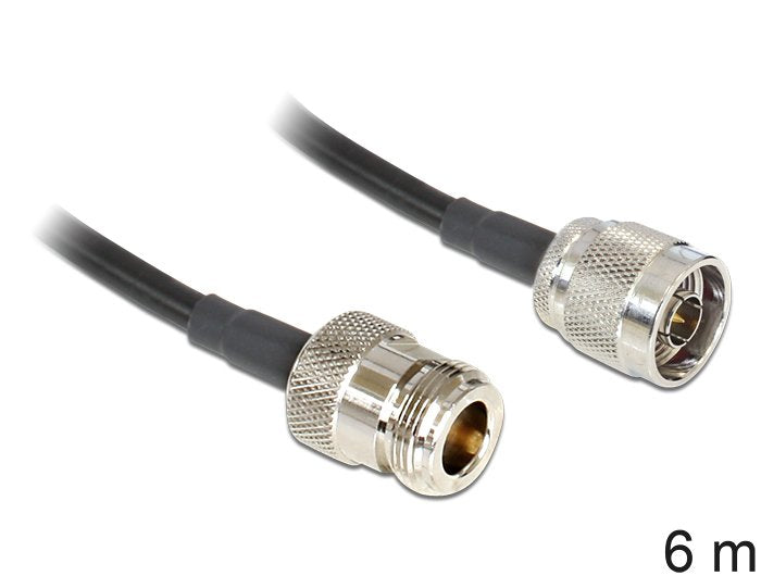 EAN 4043619886838 - DeLOCK 88683 cable coaxial LMR195 6 m Negro imagen 1