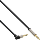 Cable De Audio Delgado Inline De 3,5 Mm Macho A Macho Estéreo En Ángulo De 1 M
