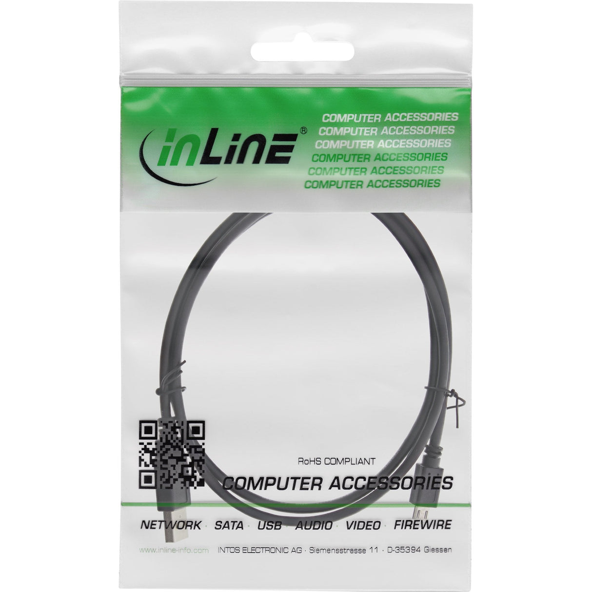 Cable Inline Micro Usb 2.0 Enchufe Usb-A A Enchufe Micro-B 2m