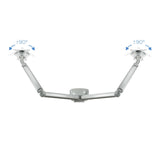 Tooq Soporte De Mesa Con Brazos Articulados Para 2 Monitores De 13"-32" - Giratorio E Inclinable - Piston De Gas - Peso