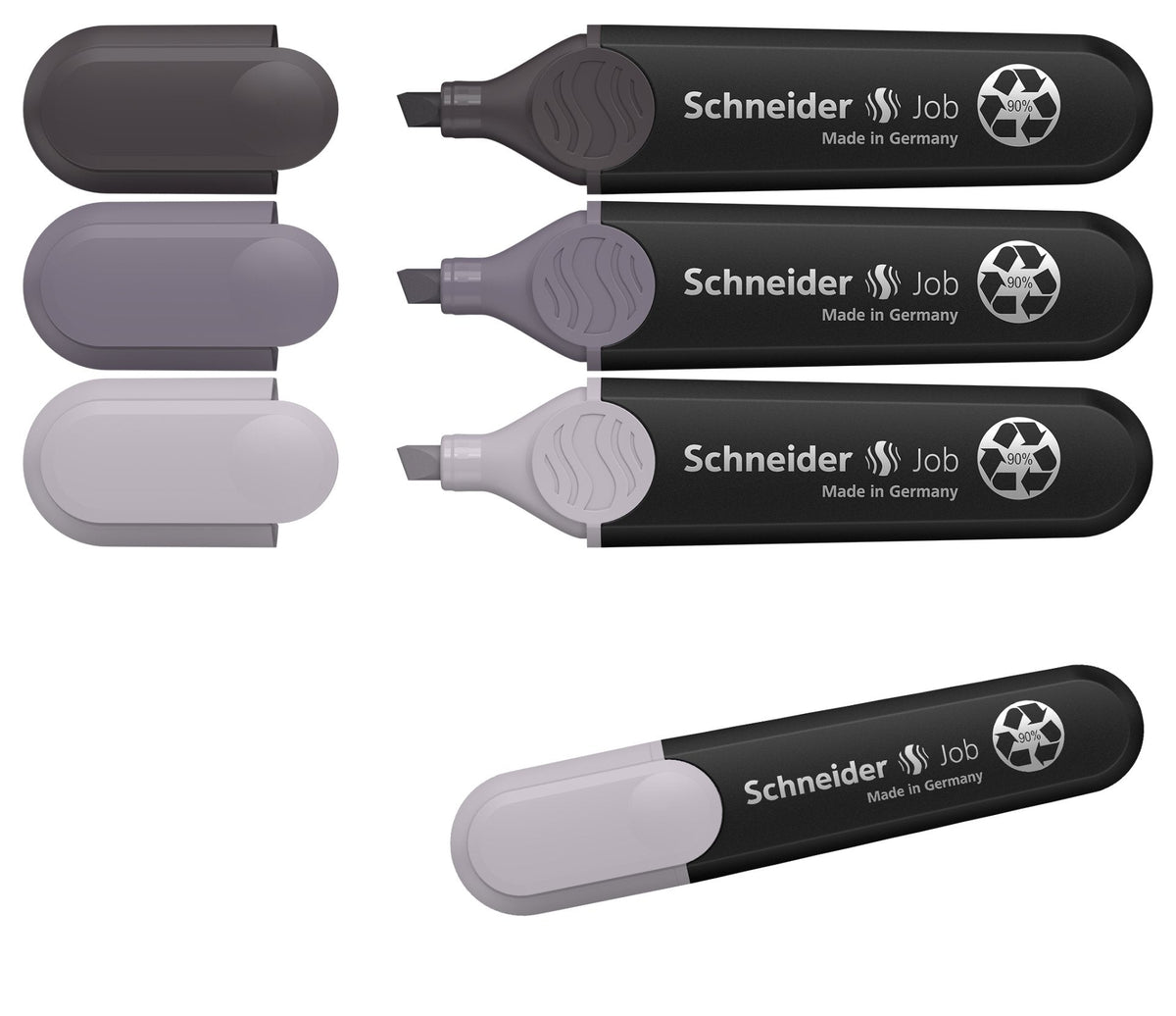 Schneider Job Subrayador Negro 1.0 - 5.0 Mm Schreibfarbe: Multicolor, 3 Unidades + Gratis 1 Unidades