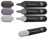 Schneider Job Subrayador Negro 1.0 - 5.0 Mm Schreibfarbe: Multicolor, 3 Unidades + Gratis 1 Unidades