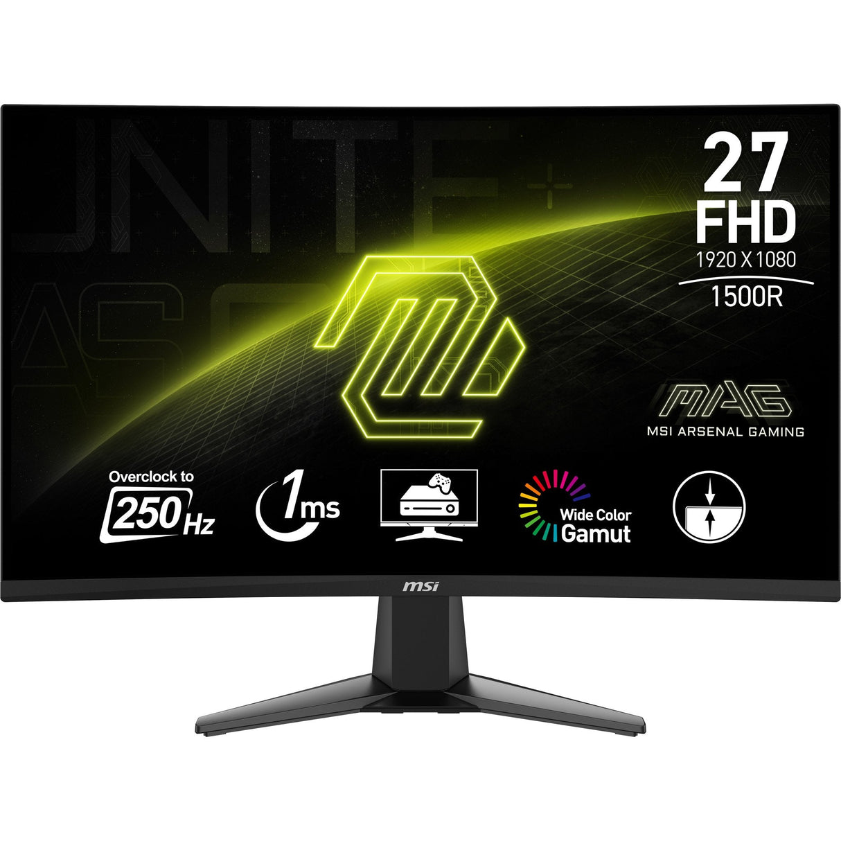 Monitor Gaming Msi Mag 27 "C6x 27" Lcd 250hz Curvo Dp Hdmi