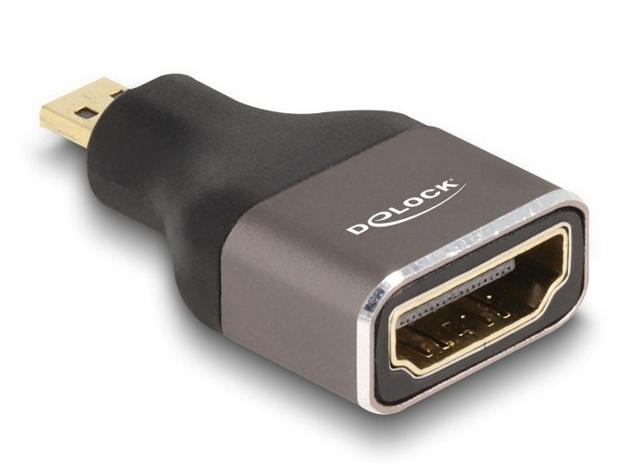 Delock Hdmi Adaptador Micro-D Macho A A Hembra 8k 60 Hz Gris Metall