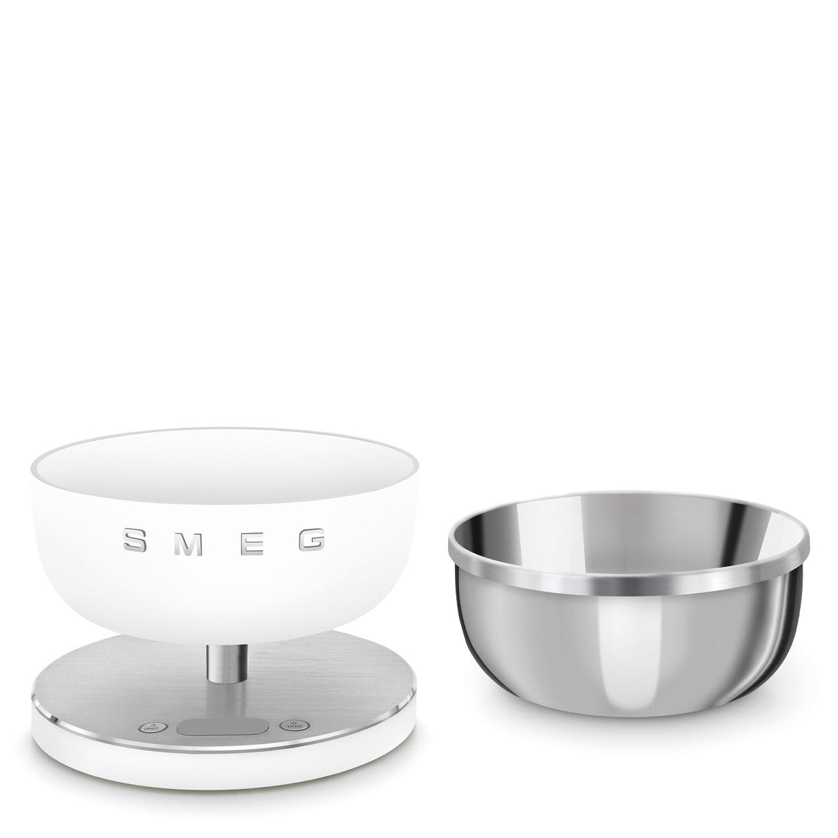 Smeg Ksc01whmww Báscula De Cocina Acero Inoxidable, Blanco Encimera Alrededor Báscula Electrónica De Cocina
