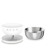 Smeg Ksc01whmww Báscula De Cocina Acero Inoxidable, Blanco Encimera Alrededor Báscula Electrónica De Cocina