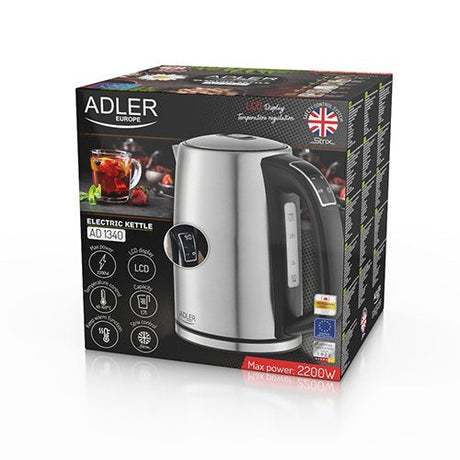EAN 5903887805247 - Adler AD 1340 tetera eléctrica 1,7 L 2200 W Negro, Plata imagen 8